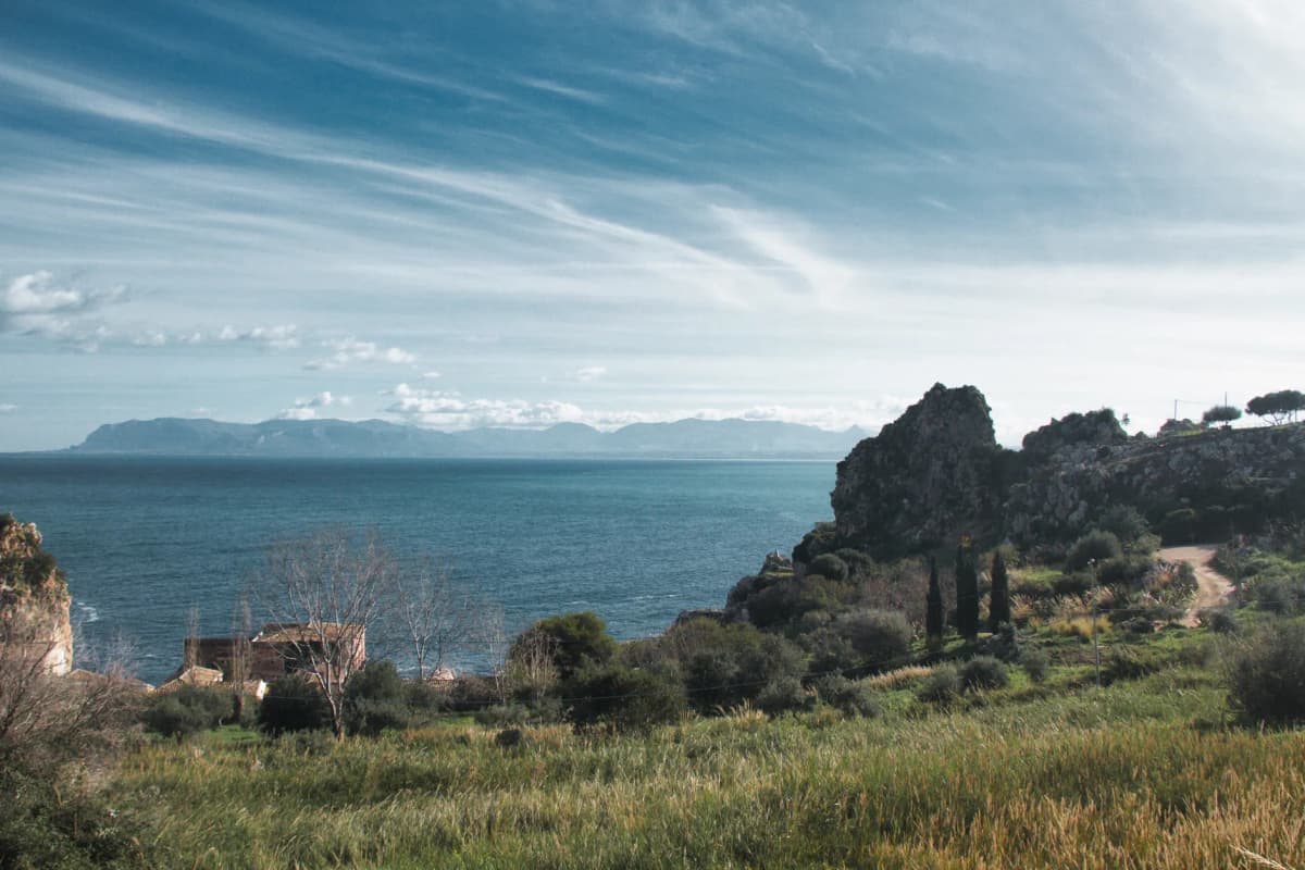 Stunning landscape of Zingaro Nature Reserve with the Mediterranean Sea in Sicily, Italy.